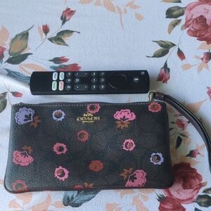 Coach Floral Wristlet